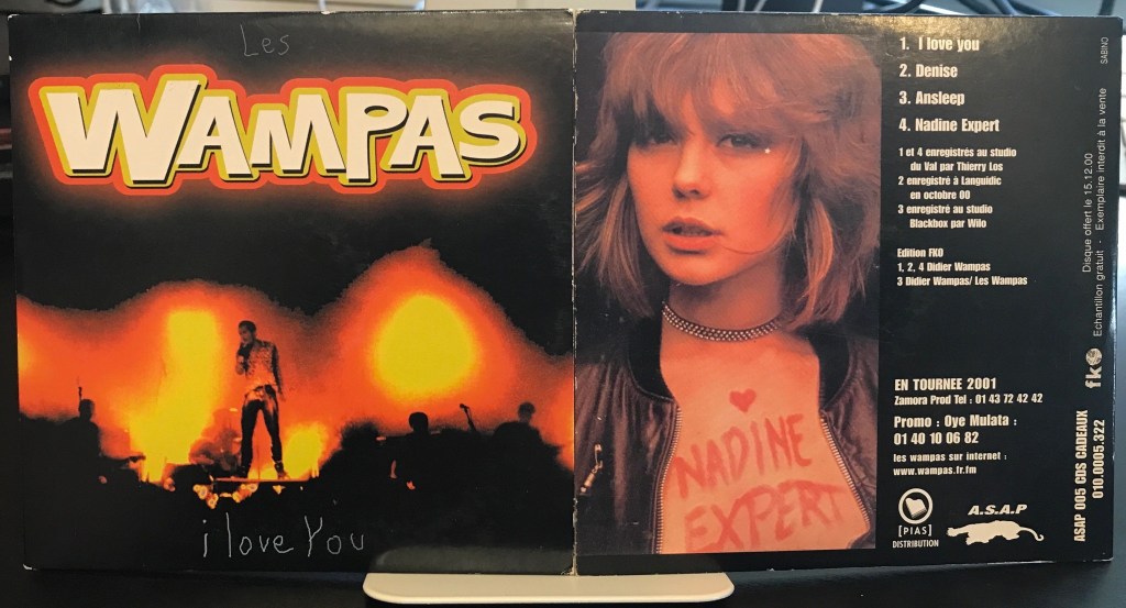 CD offert à l'entrée du concert de la Cigale le 15/12/2000 des WAMPAS I love You