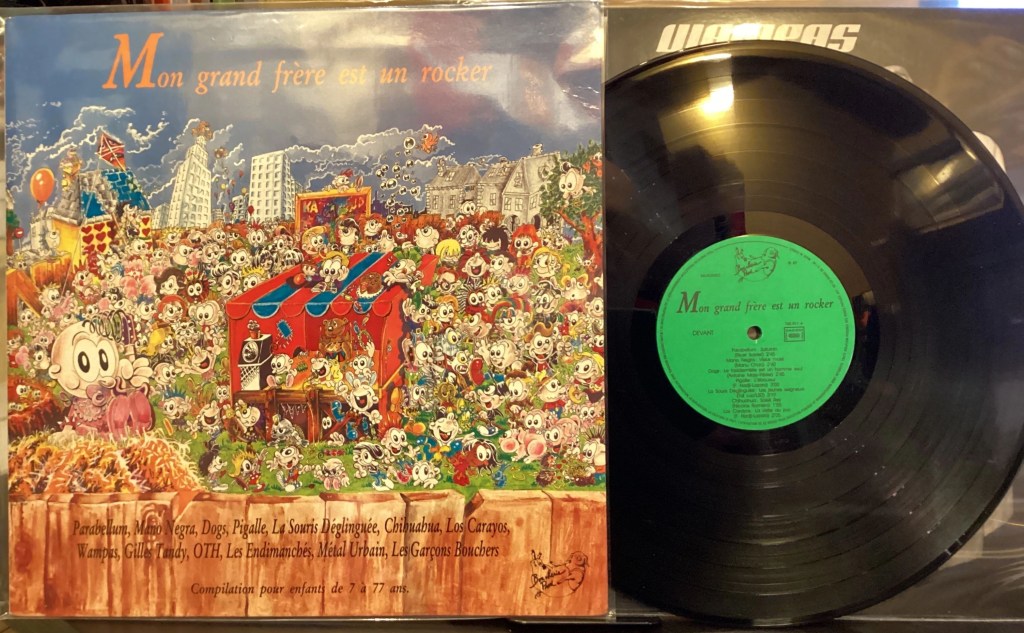 le vinyle Édition vinyle originale 1987 de la Compilation Boucherie Prod - "Mon grand frère est un rocker"